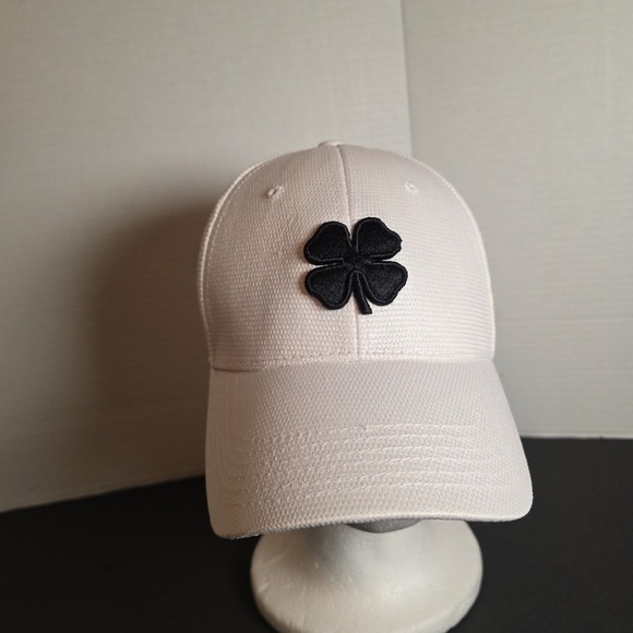 Black Clover Brand Live Lucky Hat White Size M/L Front Side Back Embroidered - Picture 1 of 10
